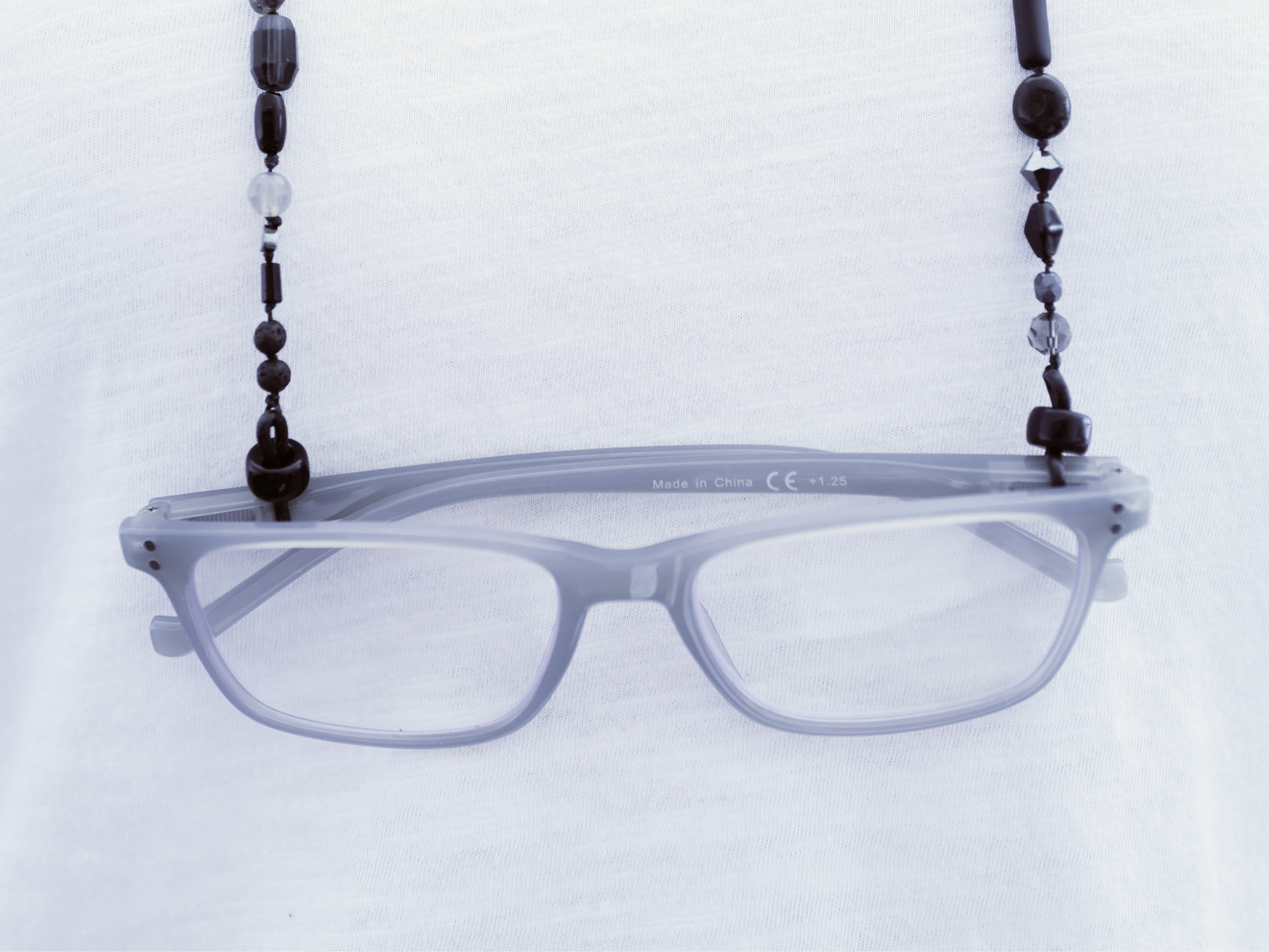 Hanging on gray glasses