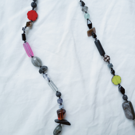 Glasses chain, gray multicolor